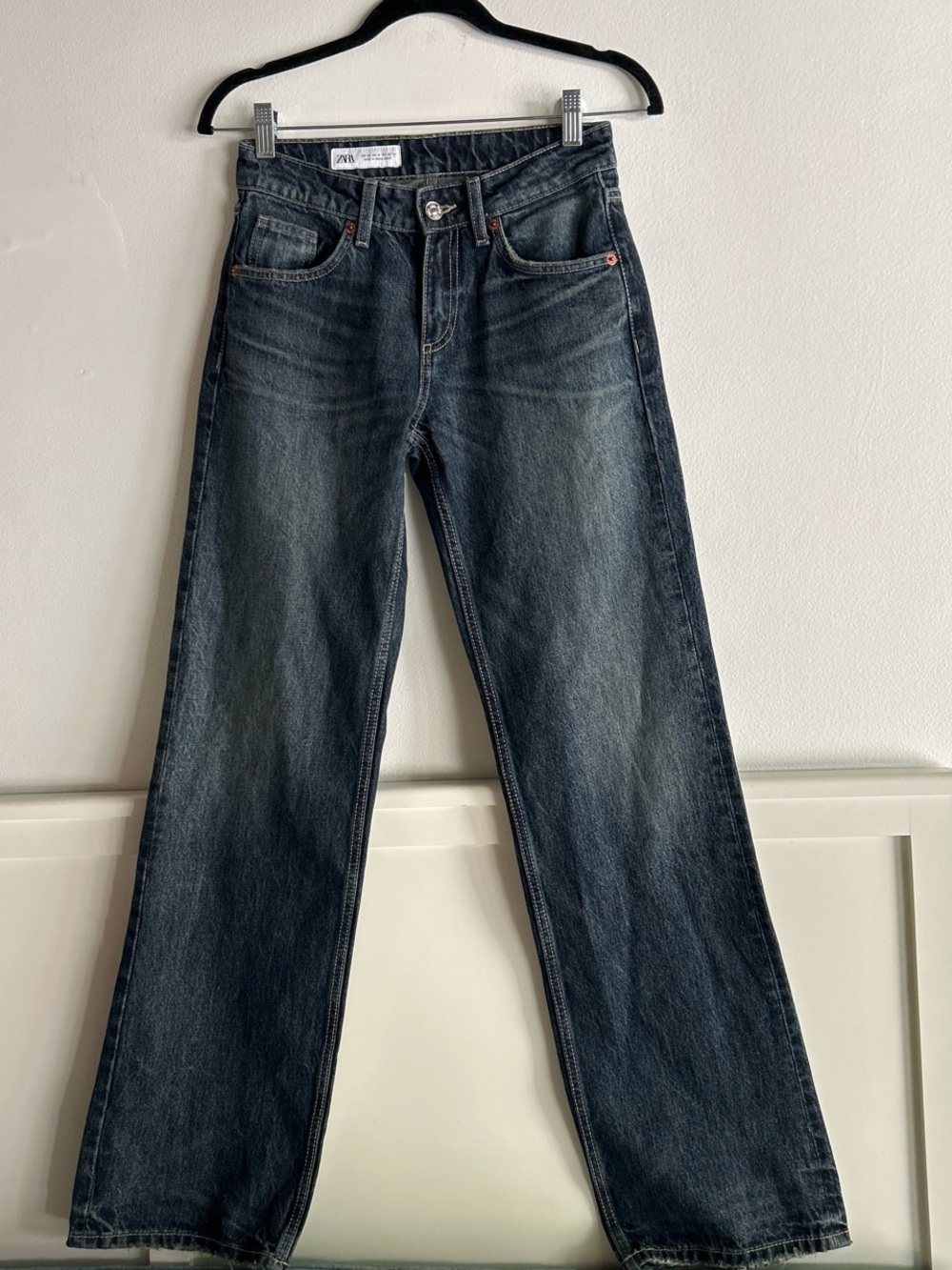 Zara Women's Dark Blue Jeans